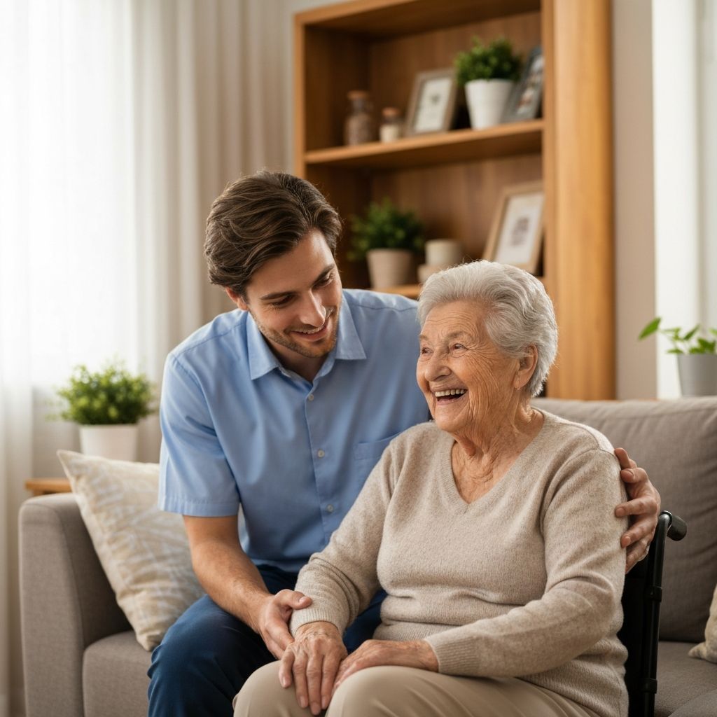 Caregiver with client